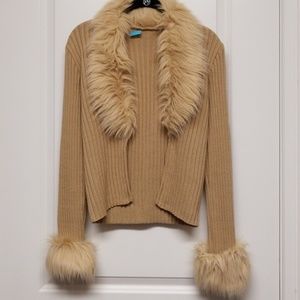 FUR LINED Sweater Jacket